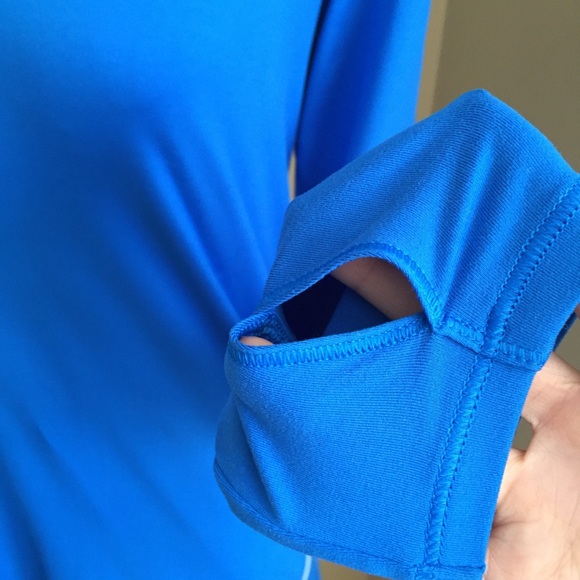 Athleta Blue long sleeve workout top shirt M - Picture 4 of 13